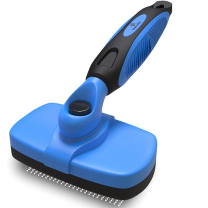 Deshedding Dog Brush for Shedding – Self Clean Cat Brush Deshedding & Grooming Tool for Long Haired and Short Haired Dogs, Slicker Brushes for Dogs, Skin-Friendly, Retractable Bristles, Easy to Clean1