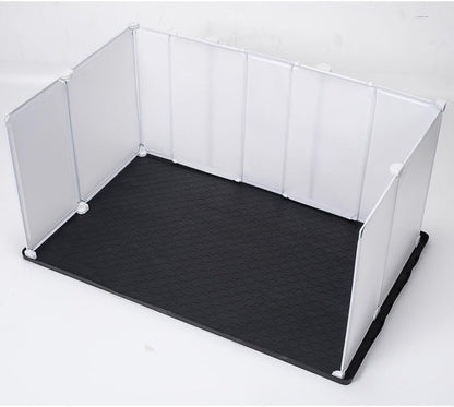 Litter Box Splash Guard, Litter Box Pee Shields for Dogs, Easy to Clean Indoor Dog Fence with Puppy Pee Pad Holder Tray Fits6