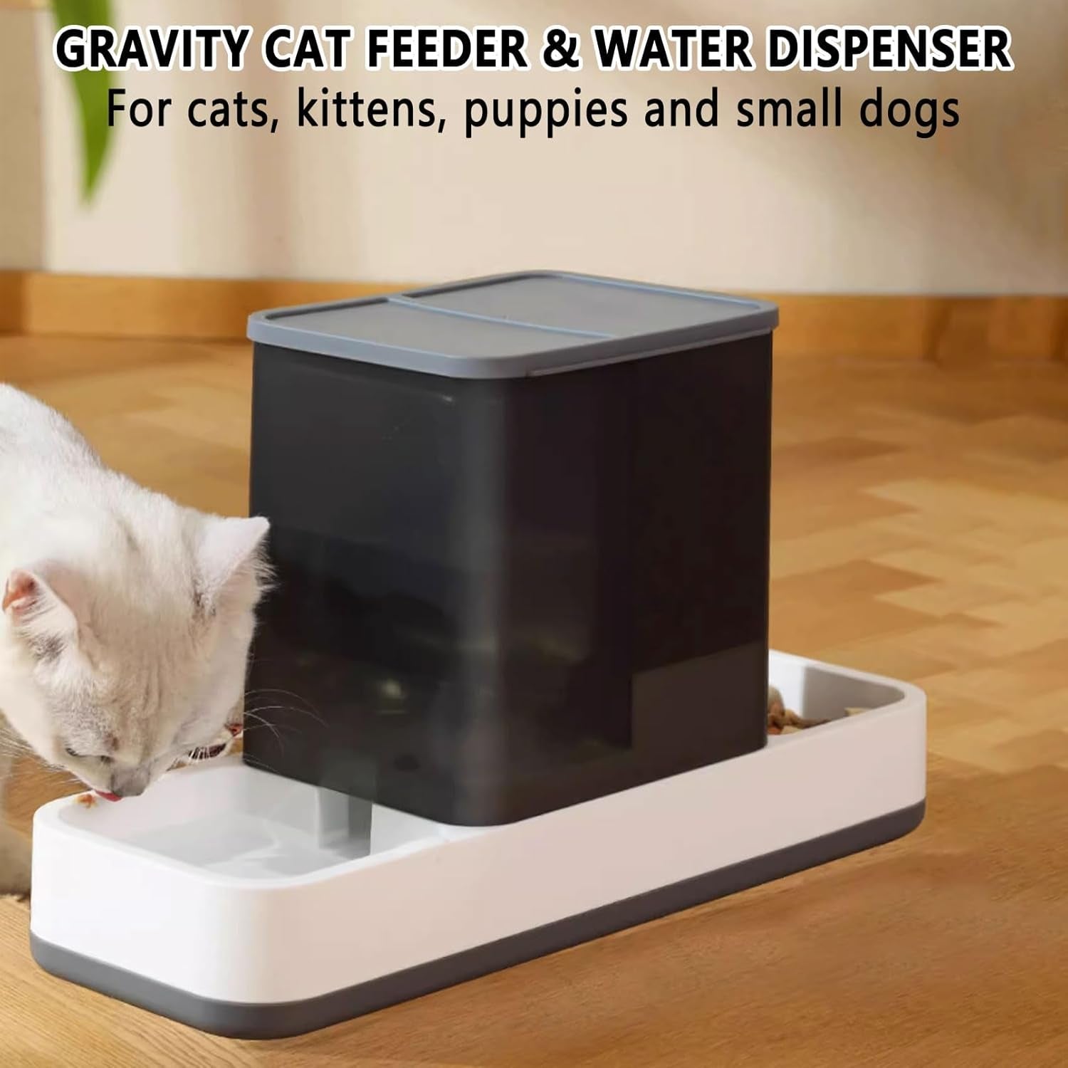 kathson-gravity-cat-food-and-water-dispenser-automatic-dog-feeder-waterer-2-in-1-auto-pet-food-and-water-bowl-set-self-feeding-for-puppy-kitten-grey