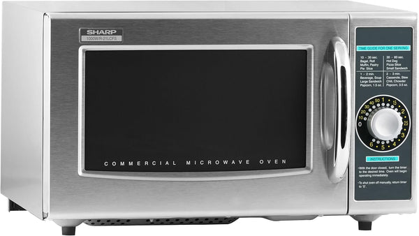 R-21LCFS Medium-Duty Commercial Microwave Oven with Dial Timer, Stainless Steel, 1000-Watts, 120-Volts1