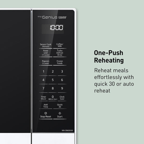 Panasonic NN-SN65KW Microwave Oven with Inverter Technology, 1200W, 1.2 Cu.Ft. Small Genius Sensor One-Touch Cooking, Popcorn Button, Turbo Defrost-Nn-Sn65Kw-(White) | 1.2 Cu.Ft. Small Genius Sensor One-Touch Cooking, Inverter Technology, 1200W, Popcorn Button, Turbo Defrost15