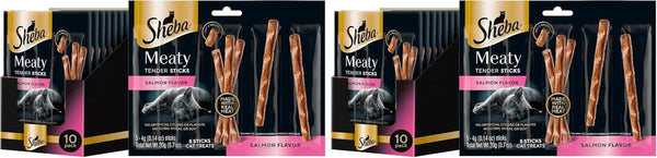Sheba Meaty Tender Sticks Cat Treats, Chicken, Salmon, & Tuna, 70 Count | Chicken, Tuna & Salmon Flavor, Real Meat, Healthy Fats & Fatty Acids, Essential Amino Acids, Soft Texture, No Artificial Dyes12