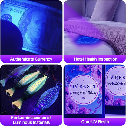 Black Light UV Light Flashlight, 21 LED 395Nm Ultraviolet Blacklight Flashlight Mini Pet Urine Detector for Dog/Cat, Dry Stains, Resin Curing, Matching with Pet Odor Eliminator(Batteries Are Included)7