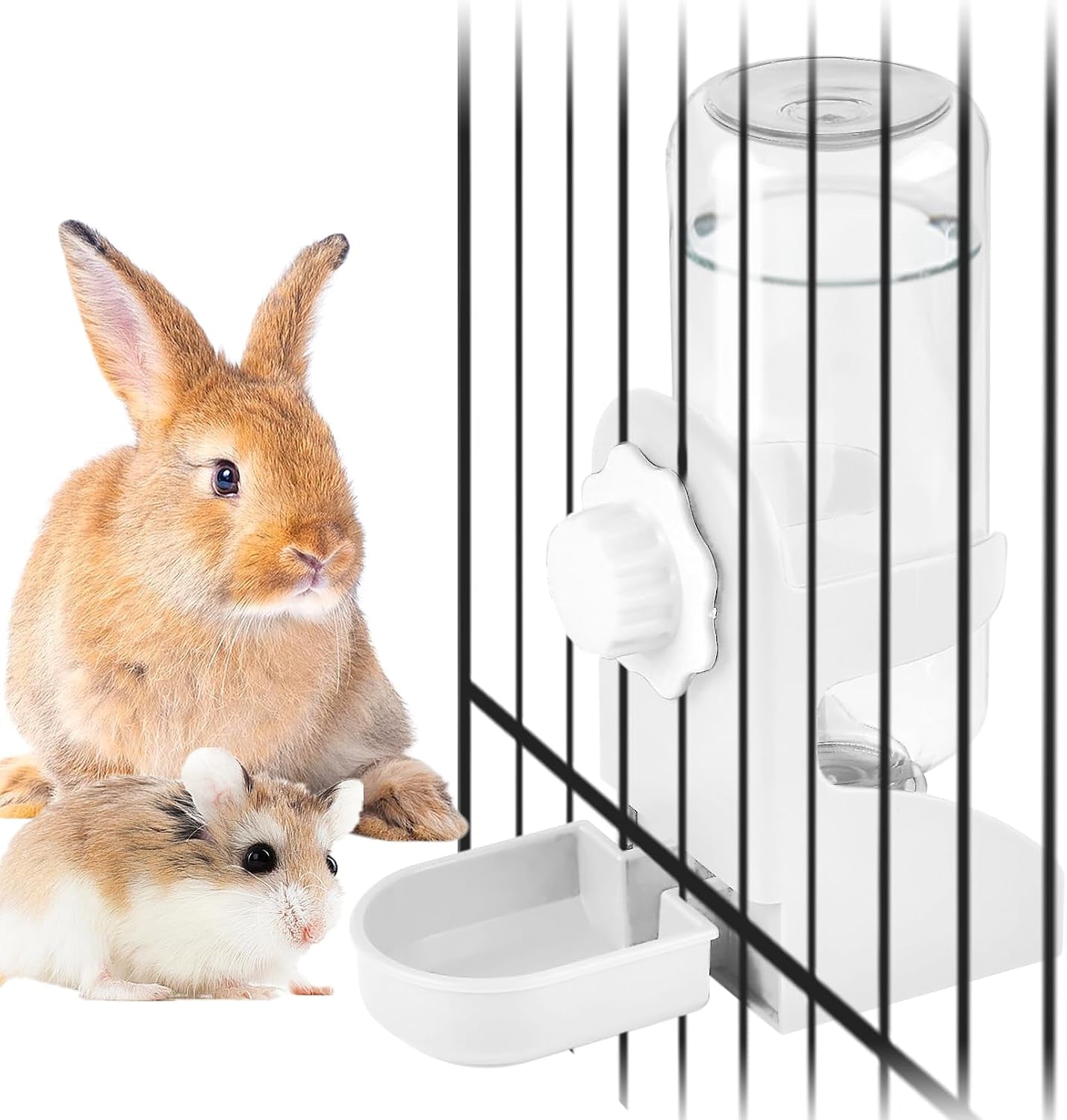 kathson-rabbit-water-dispenser-for-cage-17-oz-hanging-guinea-pig-water-bottle-no-drip-gravity-automatic-bunny-water-bottle-no-leak-small-animal-water-bottle-for-chinchilla-ferret-hamster-white