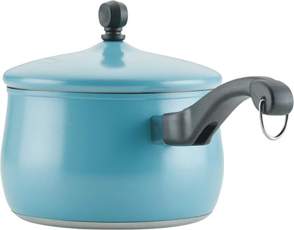 120 Limited Edition Stainless Steel Cookware Pots and Pans Set with Prestige Kitchen Tools, 10 Piece, Aqua Blue14
