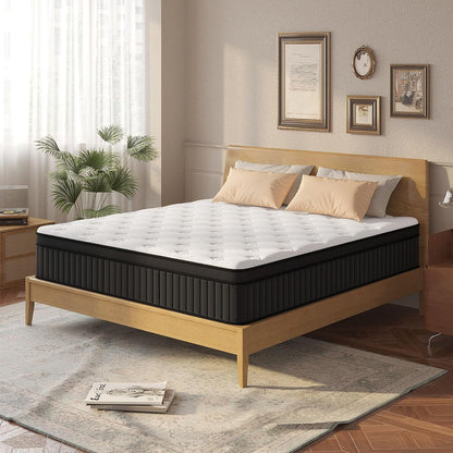 Queen Mattress, Mattress Queen Size 14 Inch in a Box, Hybrid Queen Size Mattresses Medium Firm Support for Pressure Relief, Breathable & Durable2