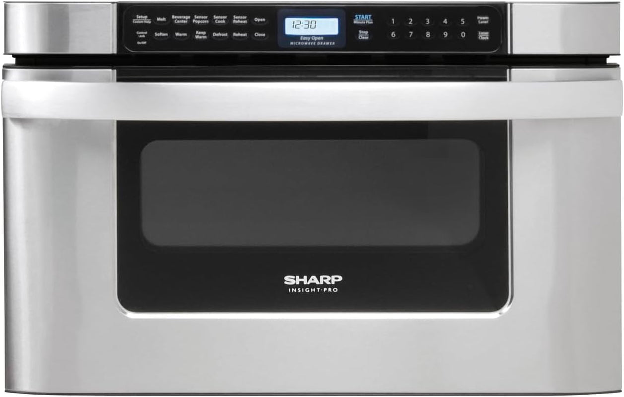 sharp-kb6524psy-24-in-1-2-cu-ft-built-in-microwave-drawer-oven-1-2-cubic-feet-950-watt-angled-touch-control-panel