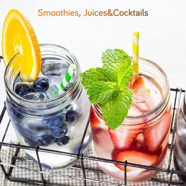 2 Pack 16Oz Regular Mouth Glass Mason Jars, Airtight Lids for Canning | Clear Glass Storage Jars, Dishwasher Safe. Great for Meal Prep, Overnight Oats, DIY Homemade Gifts and Pantry Organization5