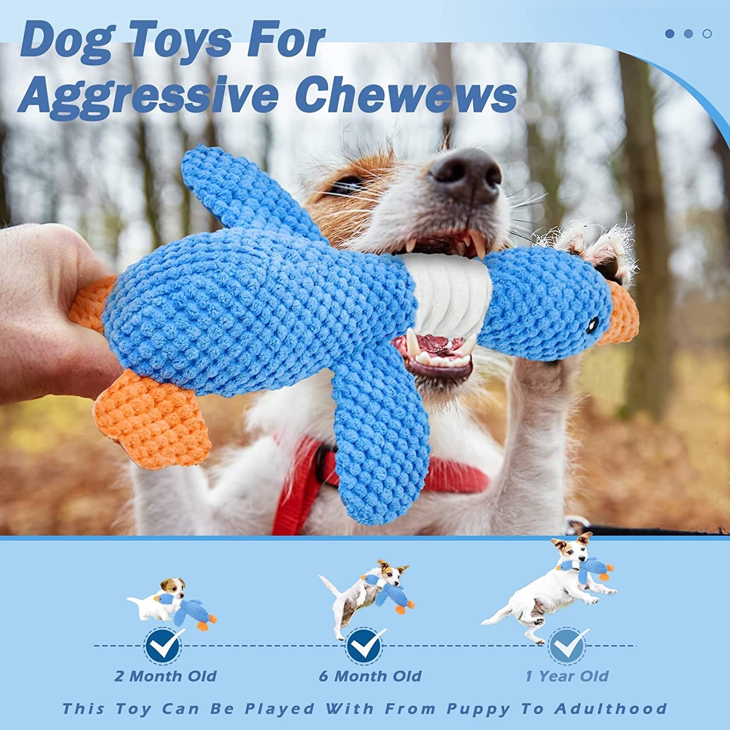 vitscan-upgraded-goose-indestructible-dog-toys-for-aggressive-chewers-small-medium-large-breed-crinkle-squeaky-plush-dog-puppy-chew-toys-for-teething-duck-puppy-toys