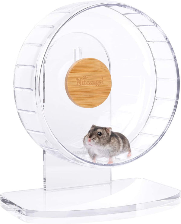 Niteangel Super-Silent Hamster Exercise Wheels: Quiet 10 Inch Running Wheel | Can 10.6-13.4" Adjustable Height - No Bend Back Spinner Running for Dwarf Syrian Hamster Gerbils Mice or Other Small Animal16