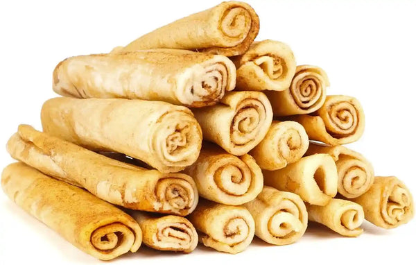 MON2SUN Dog Rawhide Rolls Twist Sticks Chew Treats Natural Flavor 6.5 Inch 40 Count for Puppy and Small Dogs10