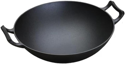 Cast Iron Wok (Wok with Lid 12 Inch)3