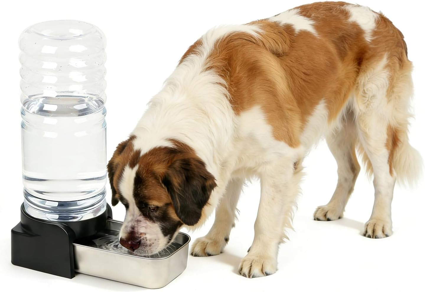 pakeway-1-1-gallon-gravity-water-dispenser-for-cats-and-small-dogs-automatic-pet-waterer-with-stainless-steel-bowl-transparent-tank-and-3-filters-4-1l