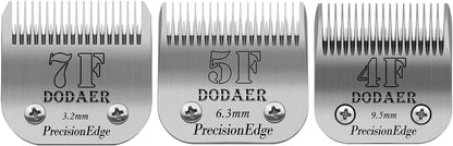 7FC Dog Grooming Ceramic Blades,Compatible with Andis,Oster A5,Wahl KM10 | Size 7FC Detachable Ceramic Blade 1/8-Inch 3.2MM Cut Length,3 Pack22