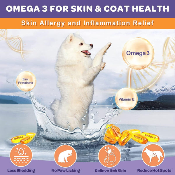 NATURE TARGET 6 Billion Freeze Dried Probiotics for Dogs, 120 Bites | with Prebiotics & Enzymes, Vitamins & Omega 3, Support Digestive & Gut Health, Itch Relief, Reduce Diarrhea3