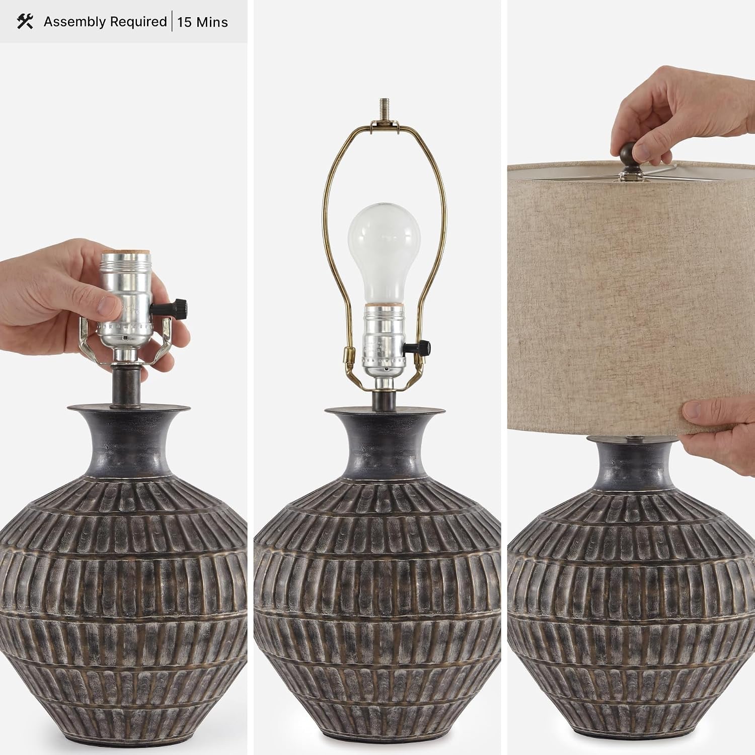 signature-design-by-ashley-magan-metal-table-lamp-28-antique-bronze-antique-bronze-tone-metal-base-textured-pattern-fabric-modified-drum-shade-living-room-or-entryway-use-3-way-switch