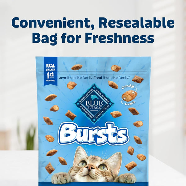 Blue Buffalo Bursts Paw-Lickin' Chicken Crunchy & Creamy Cat Treats, Great for Training, Made with Real Chicken, Natural Cat Treats Enhanced with Vitamins, Minerals & Other Nutrients, 5 Oz.4