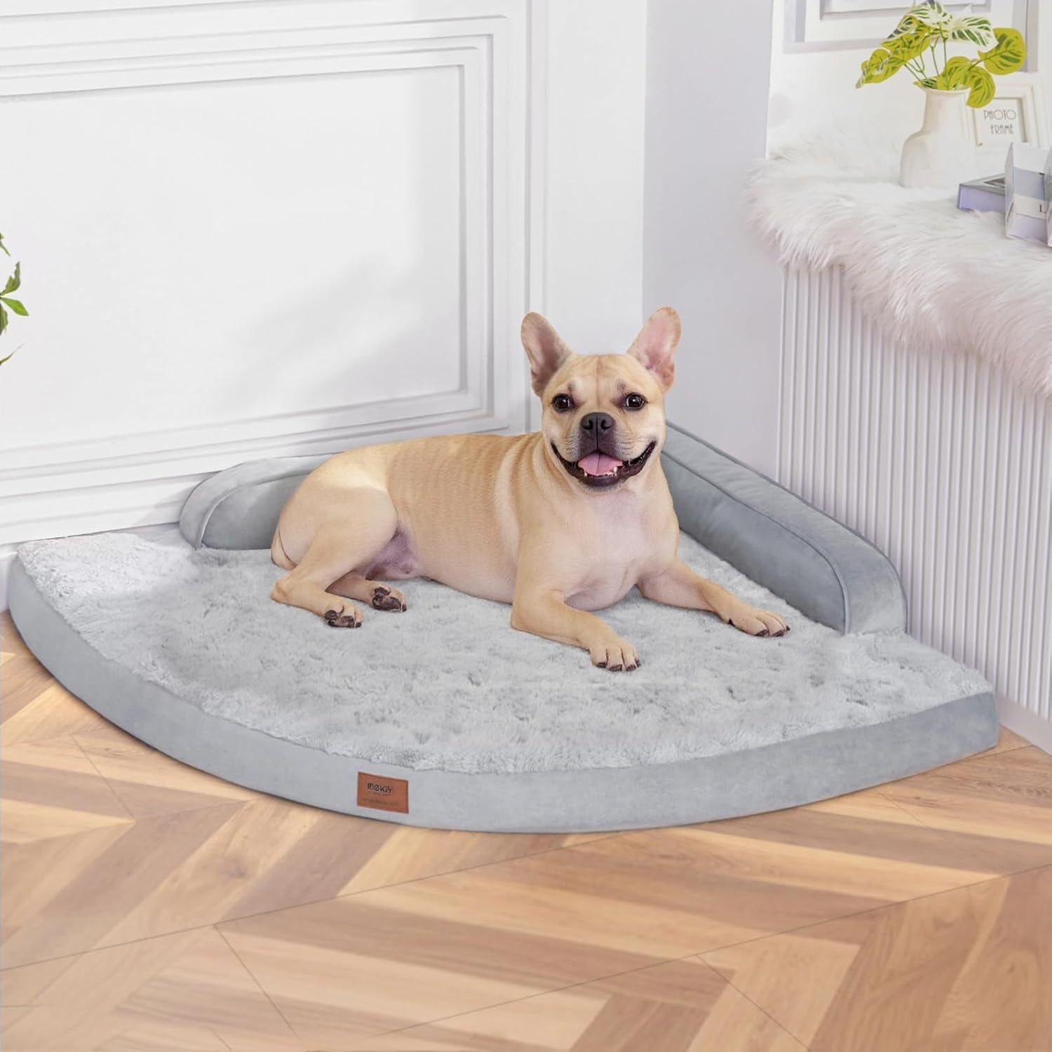 mekiy-orthopedic-waterproof-dog-bed-with-sides-for-extra-large-sizes-dogs-egg-crate-foam-waterproof-liner-anti-slip-bottom-space-saving-perfect-for-corners-and-sofa-edges-40-x-40-inch