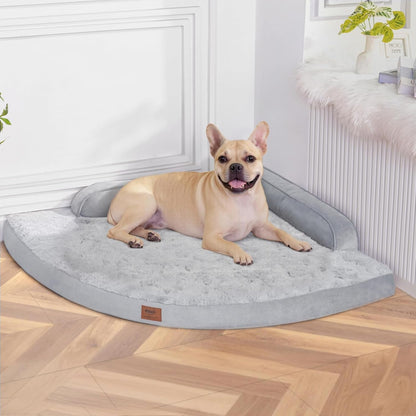 MEKIY Orthopedic Waterproof Dog Bed with Sides for Extra Large Sizes Dogs | Egg Crate Foam, Waterproof Liner, Anti-Slip Bottom, Space-Saving, Perfect for Corners and Sofa Edges, 40 X 40 Inch9