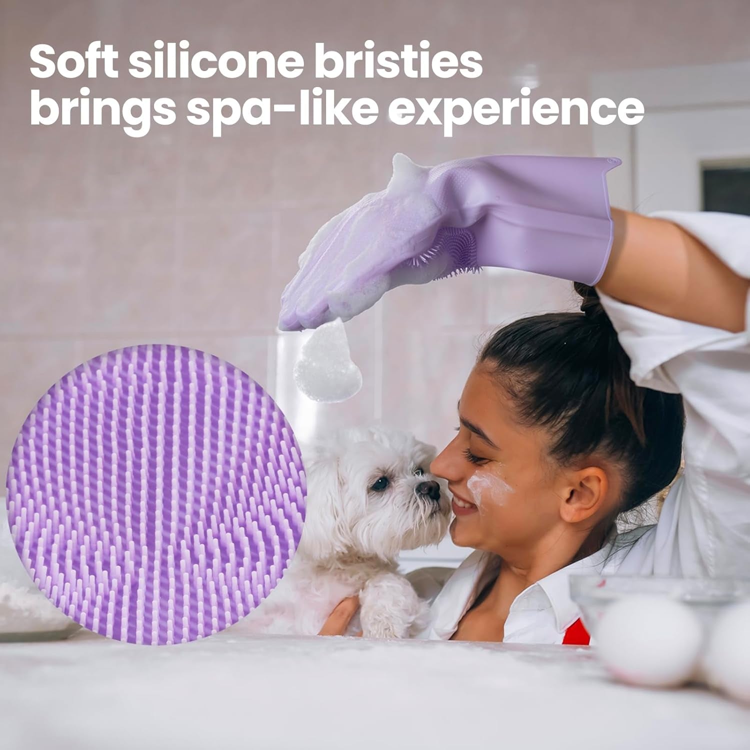 silicone-pet-grooming-gloves-dog-washing-gloves-for-bathing-1-pair-purple-3000-soft-silicone-bristles-5-finger-flexible-gently-massages-removes-fur-non-slip-easy-clean-for-dogs-cats-horses