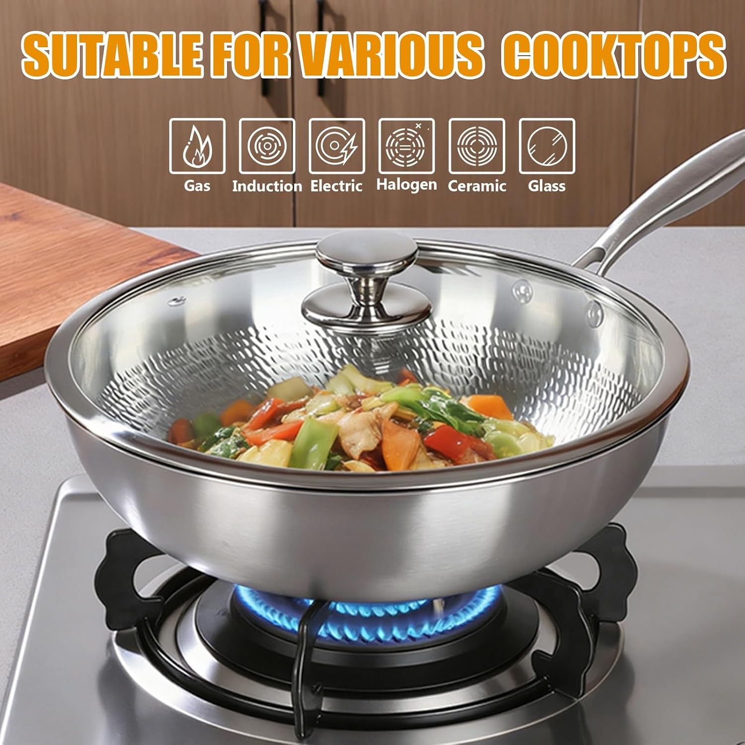 titanium-hammered-wok-pan-with-lid-pure-titanium-pans-for-cooking-no-coating-non-stick-flat-bottom-wok-ultra-durable-scratch-resistant-compatible-with-all-cooktops-12-6in