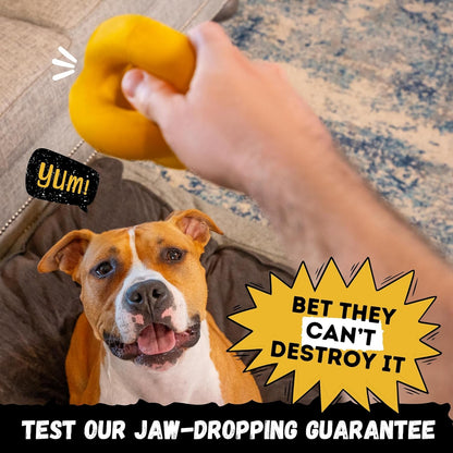 Indestructible Dog Ball - Lifetime Replacement - Durable Dog Toy for Aggressive Chewers - Safe, Non-Toxic Natural Rubber - Chew, Tug & Fetch - Tough, Heavy Duty Chew Toy - 4” (Softball Size)3