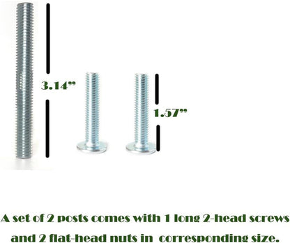 2Pcs M10 Cat Tree Replacement Post - 10Mm Bolt Sisal Cat Scratching Post Replacement Pole DIY M10 Bolt Sturdy PVC Tubes Screws Included (2.36 * 19.68")6