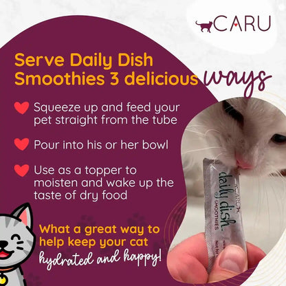 CARU - Daily Dish Tuna Flavored Cat Smoothies - 0.5Oz Tubes - 4 Pack2