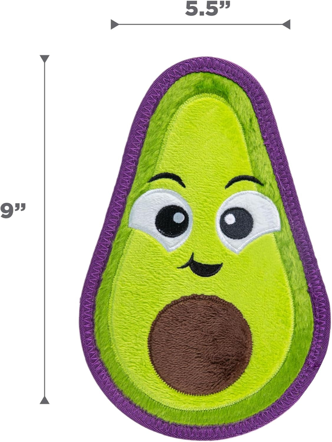outward-hound-tough-skinz-durable-squeaky-dog-toy-with-two-tough-layers-avocado-green-medium
