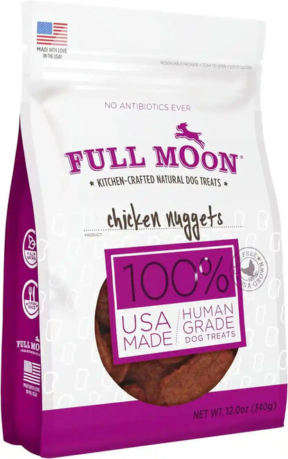 Full Moon® Chicken Nuggets Dog Treats 12 Oz | Human Grade, No Corn, No Wheat, No Soy, Glycerin Free, Made in the USA1