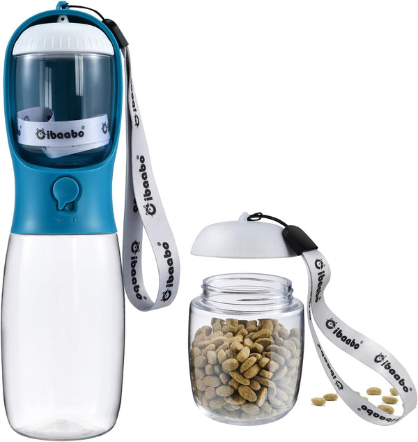 Cibaabo Dog Water Bottle Portable with Food Container & Filter for Travel | Feeding & Hydration | Travel Water Bowl | Portable Pet Dispenser | Dog Gifts | Puppy Essentials | for Hiking Camping Beach23