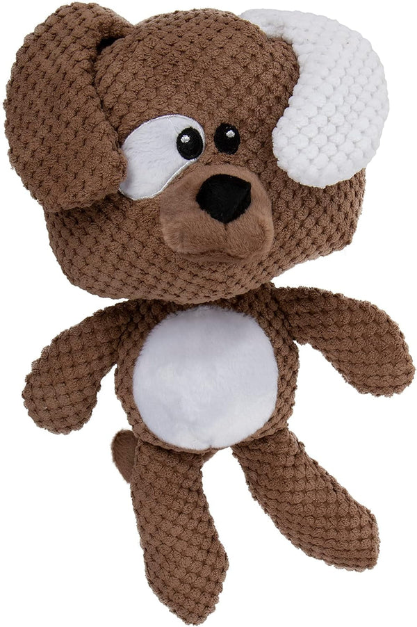 Godog Checkers Fat Rooster Squeaky Plush Dog Toy, Chew Guard Technology - White, Large20