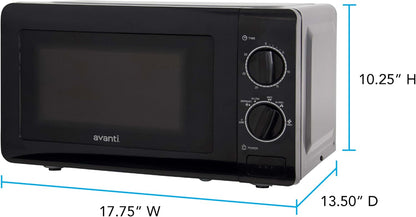 Microwave Oven 700-Watts Compact Mechanical with 5 Power Settings, Defrost, Full Range Temperature Control and Removable Glass Turntable, 0.7-Cu.Ft., Black6