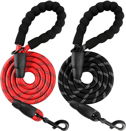 BARKBAY Dog Leashes for Large Dogs Heavy Duty Dog Leash 4/5/6 FT with Comfortable Padded Handle and Highly Reflective Threads for Medium Large Dogs Walking Training Running (5Ft-1/2'',Pink)33