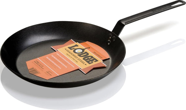 Pre-Seasoned Carbon Steel Skillet, Long Handle, 12 Inches | Lightweight High Heat Frying Pan with Long Handle for Quick Temperature Response, Ideal for Searing & Sautéing1