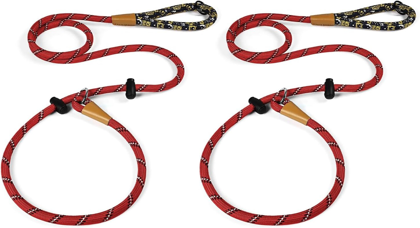 lynxking-slip-lead-dog-leash-reflective-heavy-duty-comfortable-strong-rope-for-large-medium-small-dogs-no-pull-pet-training-light-green-large-1-2in-x-6ft-slip-lead