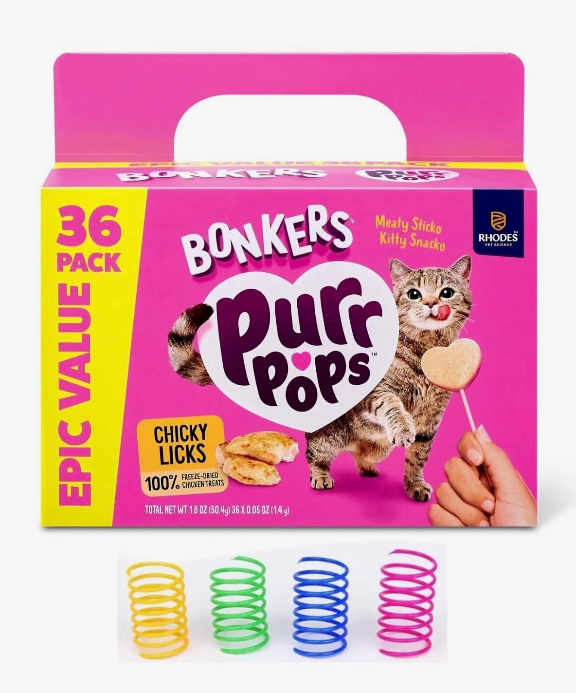 bonkers-purrpops-freeze-dried-chicken-flavored-lollipop-cat-treats-36-pk-with-cat-spring-toys-bundle-pack