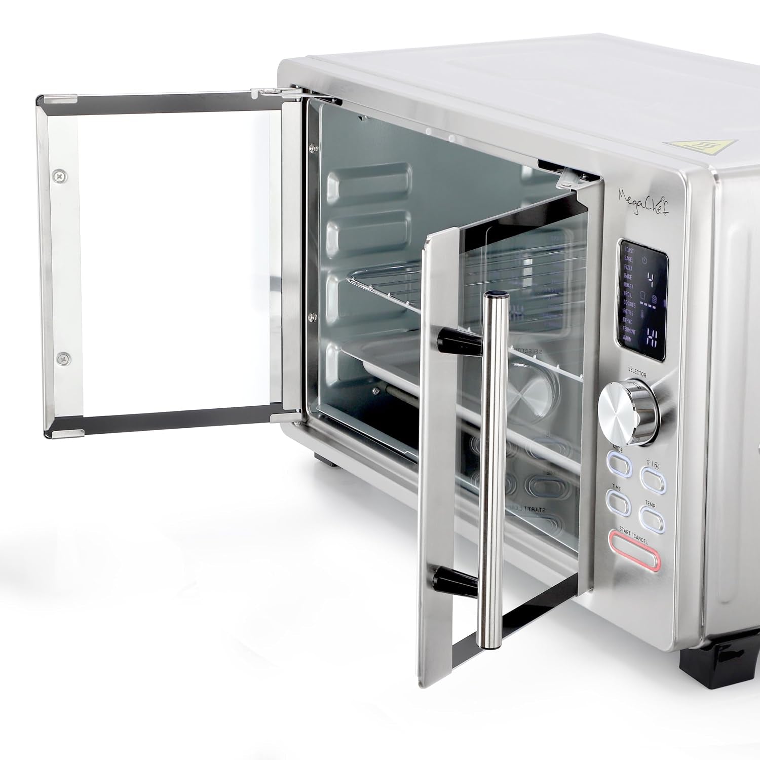 30-quart-digital-french-door-multi-function-convection-toaster-oven-with-rotisserie-set-toast-bagel-pizza-bake-roast-broil-cookies-dehydrate-more-presets