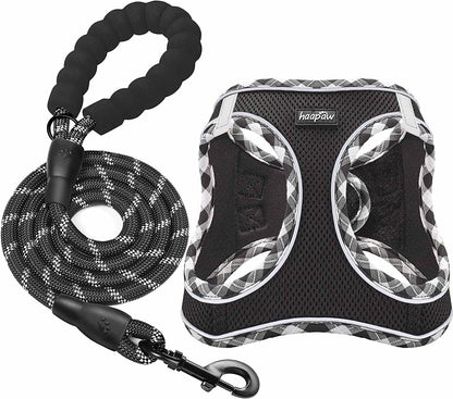 Haapaw Dog Harness with Leash Set, No Pull Adjustable Reflective Step-In Puppy Harness with Thickened Padded Vest for Extra-Small/Small Medium Dogs7