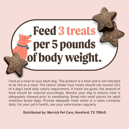 Merrick Power Bites Salmon Recipe Healthy Dog Treats, Real Salmon Grain-Free Dog Snacks, 6 Oz Bag7