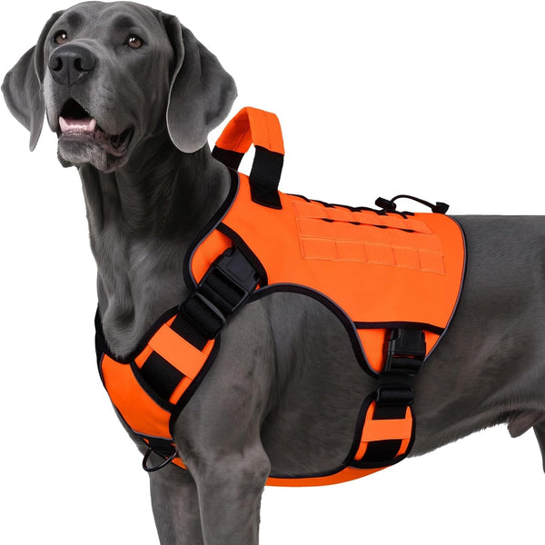 WINGOIN Tactical Dog Harness for Large Dogs, Heavy Duty No Pull Dog Harness with Handle, Adjustable Reflective Military K9 German Shepherd Big Size Dog Vest for Walking, Training, Hunting, Green (L) | with Handle,Adjustable Reflective,Green Military K9 Style,Big Size Dog Vest,For German Shepherd,For Walking Training Hunting20