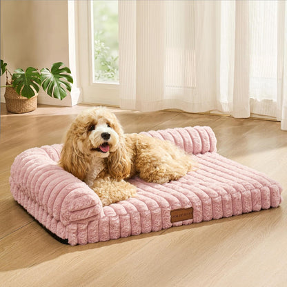 Orthopedic Calming Large Dog Bed Pet Sofa Bed 36''X24'' Grey | 2-Sided Pet Couch Large Sized Dog, Soft Egg-Crate Foam Dog Mat, Waterproof Removable Washable Cover, Nonskid Bottom Cat Bed14