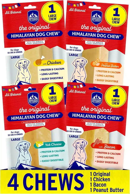 Himalayan Dog Chew, the Original Yak Cheese Dog Chews, 3 Large/Xl Yak Chews19