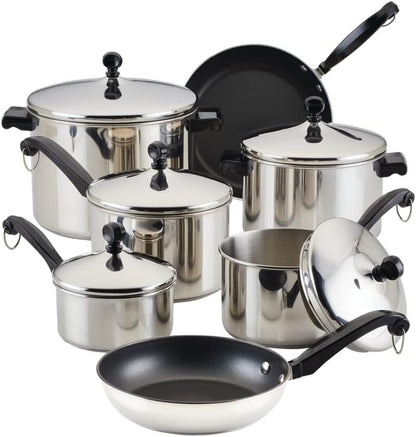Classic Series Nonstick Stainless Steel Cookware Set, Pots and Pans Set, 15-Piece1