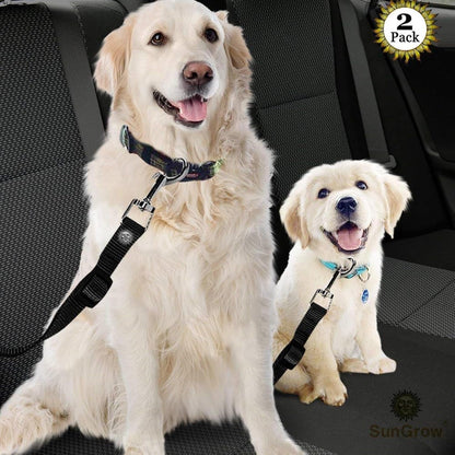 Sungrow Dog Seat Belt for Car, Adjustable Nylon Pet Seatbelt, Supports All Cars, Dog Car Leash Seat Belt, Seatbelt for Dogs, Cats & Ferrets Travel Harness2