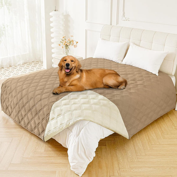 Smiry Waterproof Dog Bed Cover, Reversible Pet Blanket for Sofa Couch | Soft Washable Dog Blanket, Leakproof Couch Cover for Dogs Cats & Furniture Protection, 52X82, Grey/Dark Grey19
