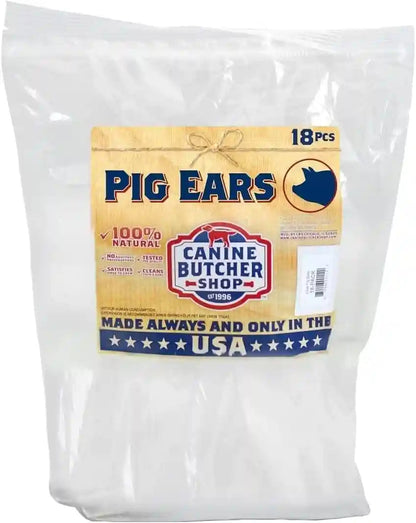 Pig Ears for Dogs, Always USA Made (30-Pack), All Natural, Sourced in USA Pig Ears, Digestible Pork Dog Chew Treat | Slow Cooked & Dried, for Aggressive Chewers, Supports Dental Health, Satisfies Natural Chewing Instinct, Made in the USA10