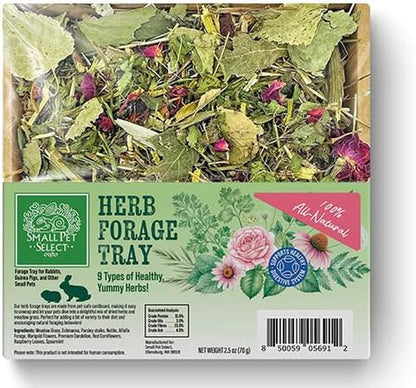 Small Pet Select Forage Tray Bundle, Rabbits & Guinea Pigs, 3-Pack | Dandelion, Flower & Herb Mix, 2.5 Oz Each, Natural Foraging Enrichment for Rabbits, Guinea Pigs & Small Pets6