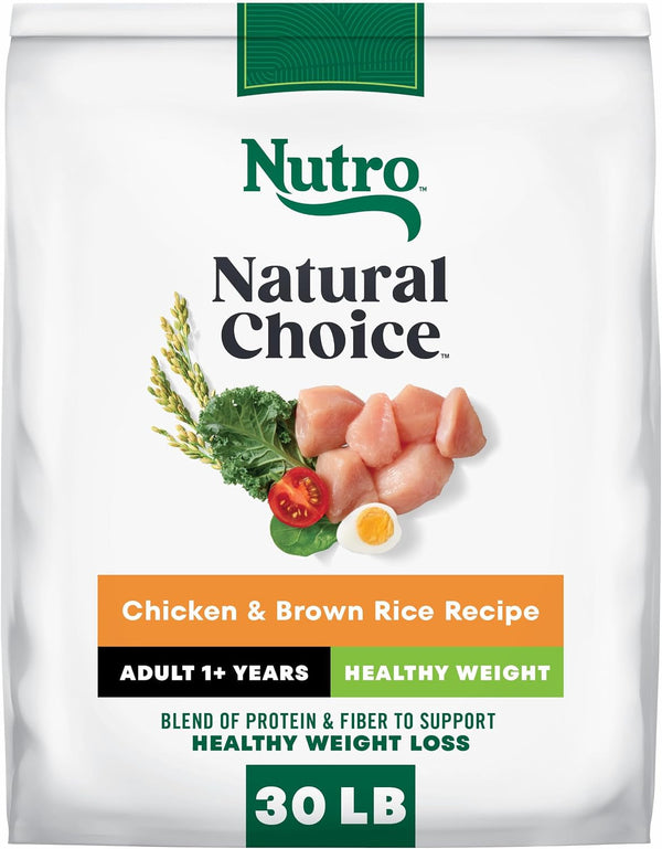 Nutro Natural Choice Healthy Weight Dry Dog Food, Chicken & Rice, 30 Lb | Non-Gmo, Chicken #1 Ingredient, No Corn, Wheat, Soy, Supports Weight Loss, Skin & Coat, Digestive & Immune Health1