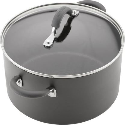Radiance Hard-Anodized Nonstick Cookware Set, Kitchen Pots and Pans Set, 10-Piece, Gray9
